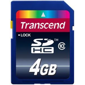 Transcend TS4GSDHC10 flashgeheugen 4 GB SDHC NAND Klasse 10