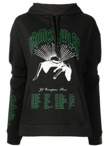 Raf Simons hoodie imprimé à manches détachables - Noir