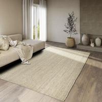 Handgeweven Jute Vloerkleed Rosalie - Crème maat: 230x160cm - materiaal: Jute - Dekbed-Discounter.nl