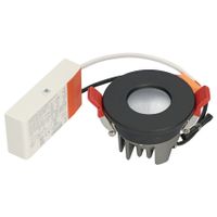 BM100-12 Rond vast IP44 Frosted Zwart