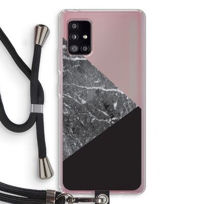 Combinatie marmer: Samsung Galaxy A51 5G Transparant Hoesje met koord