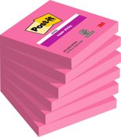 Post-it Super Sticky notes, 90 vel, ft 76 x 76 mm, pak van 6 blokken, fuchsia (power pink)