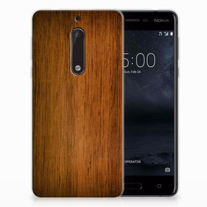 Nokia 5 Bumper Hoesje Donker Hout