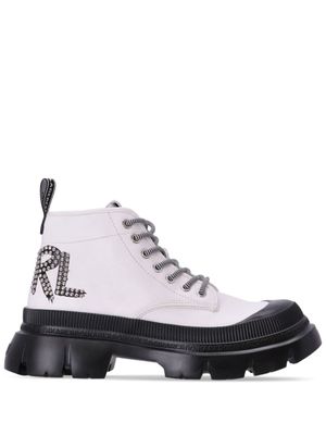 Karl Lagerfeld bottines Trekka Max - Blanc