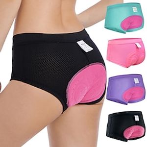 WOSAWE Dames Fietsondergoed 3D gewatteerde short Fietsen Ondergoedshorts Race-pasvorm Bergracen Wegwielrennen Sport 3D-pad Ademend Anatomisch ontwerp Vochtregelerend Roze / roze Zwart Kleding Lightinthebox