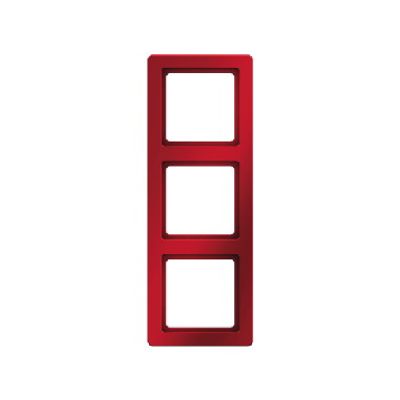 Berker Q.1 afdekraam 3-voudig rood