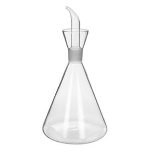 Olie fles - glas - met druppelstop - 1L - 26 x 14 cm - olijfolieflessen