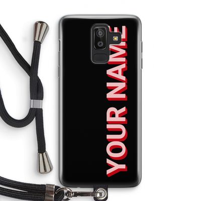 Namecase: Samsung Galaxy J8 (2018) Transparant Hoesje met koord