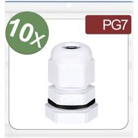 Quadrios 24CA404 Wartel PG7 Polyamide Wit 10 stuk(s)