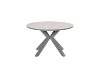 Edison tafel Ø122 cm taupe/teak