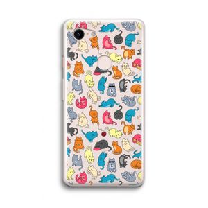 Kleurrijke katten: Google Pixel 3 Transparant Hoesje