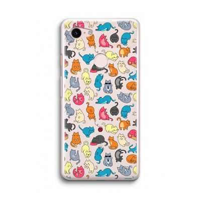 Kleurrijke katten: Google Pixel 3 Transparant Hoesje