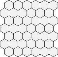 Mozaïek tegels Domus Bianco 5x5 - Hexagon Wand en vloer Geglazuurde Porseleinen Steengoed