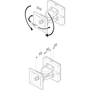 ROLINE LCD-Bevestiging, Wandmontage, 1 draaipunt
