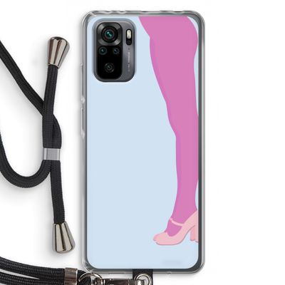Pink panty: Xiaomi Redmi Note 10 Pro Transparant Hoesje met koord