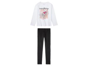 pepperts! Meisjes pyjama van zachte single jersey kwaliteit (158/164, Wit/zwart)
