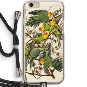 Carolinaparkiet: iPhone 6 / 6S Transparant Hoesje met koord