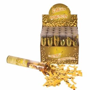 Confetti shooter kanon metallic goud 20 cm   -