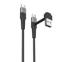 Kabel USB A naar USB-C Muvit for Change Zwart