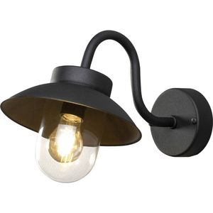 Konstsmide Vega Mini 417-750 Buitenlamp (wand), Wandlamp Spaarlamp, Gloeilamp, LED E27 Zwart