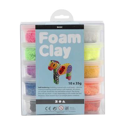 Creativ Company Foam klei - basiskleuren, 10x35gr