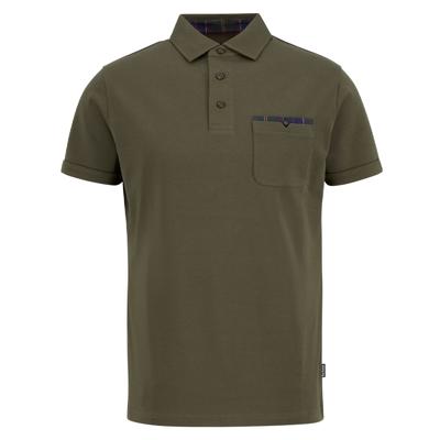 Heren Polo Tailored Premium Corpatch Olive Heren Polo Tailored Premium Corpatch Olive
