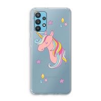 Roze eenhoorn: Samsung Galaxy A32 4G Transparant Hoesje