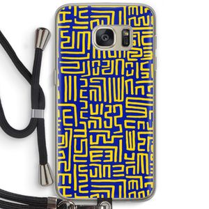Majorelle Blue Print: Samsung Galaxy S7 Transparant Hoesje met koord