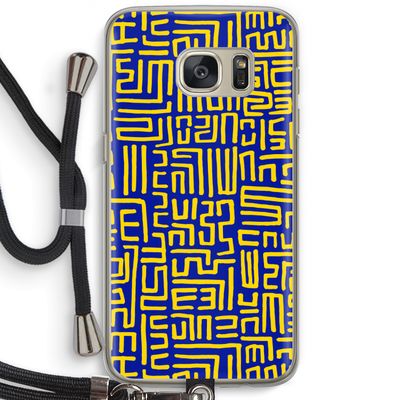 Majorelle Blue Print: Samsung Galaxy S7 Transparant Hoesje met koord