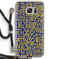 Majorelle Blue Print: Samsung Galaxy S7 Transparant Hoesje met koord
