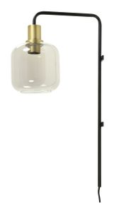 Light & Living Wandlamp 'Lekar' 57cm, kleur Antiek Brons/Smoke