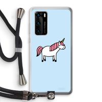 Eenhoorn: Huawei P40 Transparant Hoesje met koord