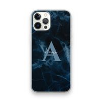 Midnight Marble: iPhone 12 Pro Transparant Hoesje