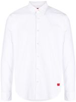 HUGO chemise en coton à logo brodé - Blanc