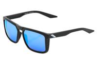 100% Renshaw Bril Matte Black Hiper Blue Multilayer Mirror Lens