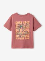 Jongensshirt met motief op de voor- en achterkant rozenhout