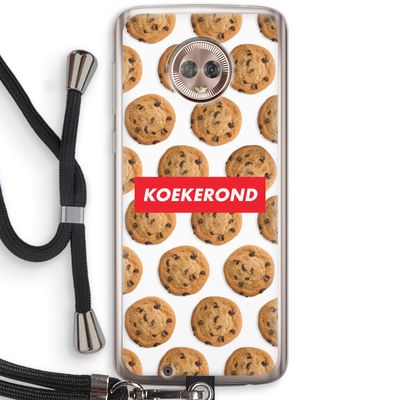 Koekerond: Motorola Moto G6 Transparant Hoesje met koord