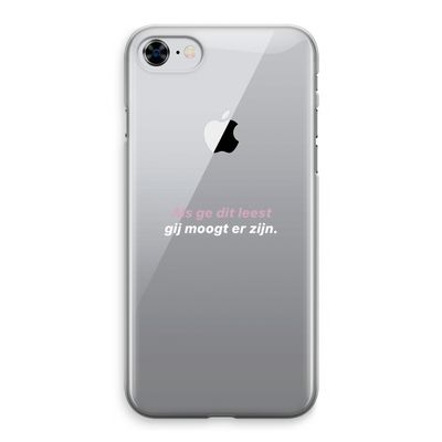 gij moogt er zijn: iPhone 8 Transparant Hoesje