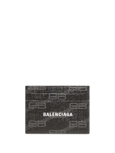 Balenciaga porte-cartes à logo BB all-over - Noir