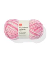 HEMA Acryl Garen Roze Melange 100gram 250meter