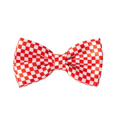 Carnaval verkleed vlinderstrikje Brabant - rood/wit - polyester - heren/dames