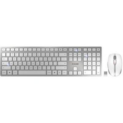 CHERRY DW 9100 SLIM draadloze desktopset Zilver