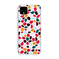 Colored Giraffe: Pixel 4 XL Transparant Hoesje