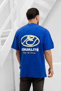 Equalité Arid Oversized T-Shirt Heren Blauw - Maat L - Kleur: WitGeelBlauw | Soccerfanshop