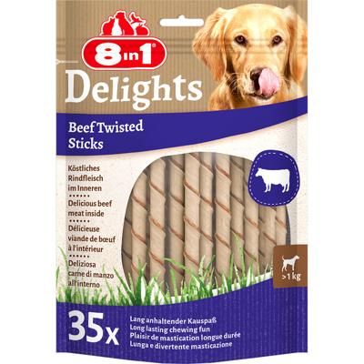 8in1 8in1 Delights Beef Twisted Sticks Snack 35st