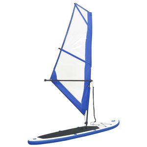 VidaXL Stand-up paddleboard opblaasbaar met zeilset blauw en wit