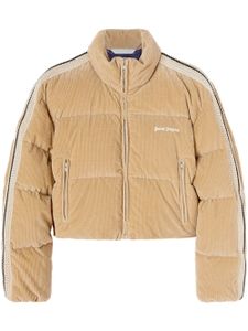 Palm Angels corduroy cropped puffer jacket - Tons neutres