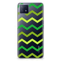 OPPO A53 5G | OPPO A73 5G | TPU bumper | Zigzag Groen