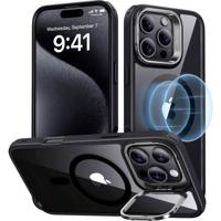 ESR Classic Hybrid HaloLock Case + Stash Stand Backcover Apple iPhone 16 Pro Max Transparant, Zwart MagSafe compatible