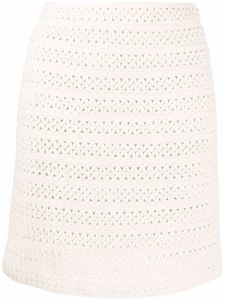 Ermanno Scervino jupe crayon en crochet - Tons neutres